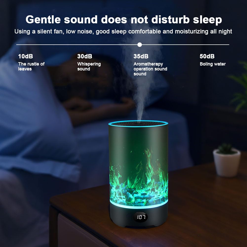 Diffusore di Oli Essenziali, 200ML Diffusore Aromi Umidificatore, Diffusori Olio Essenziale, Umidificatore con luci, 10 Tipi di Luci LED, 5 modalità di nebbia, con Timer, Spegnimento Automatico