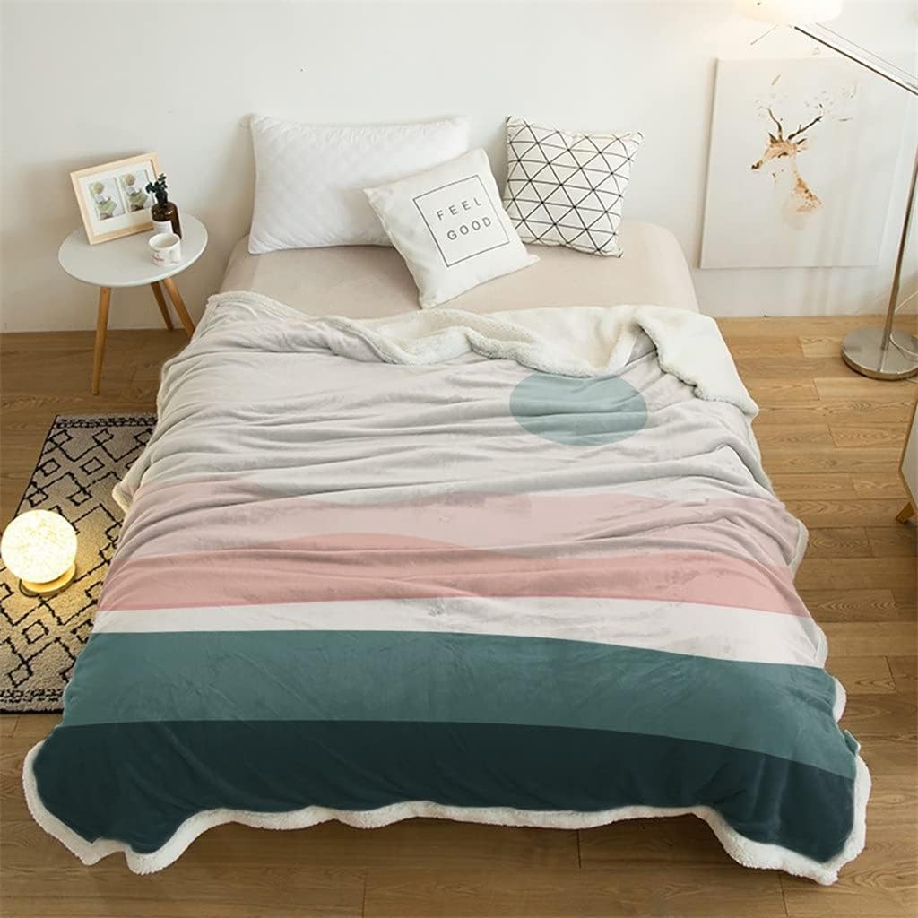 Art Sherpa Blanket Velvet Flannel Bedspreads Office Nap Throw Sofa Cover Bedding