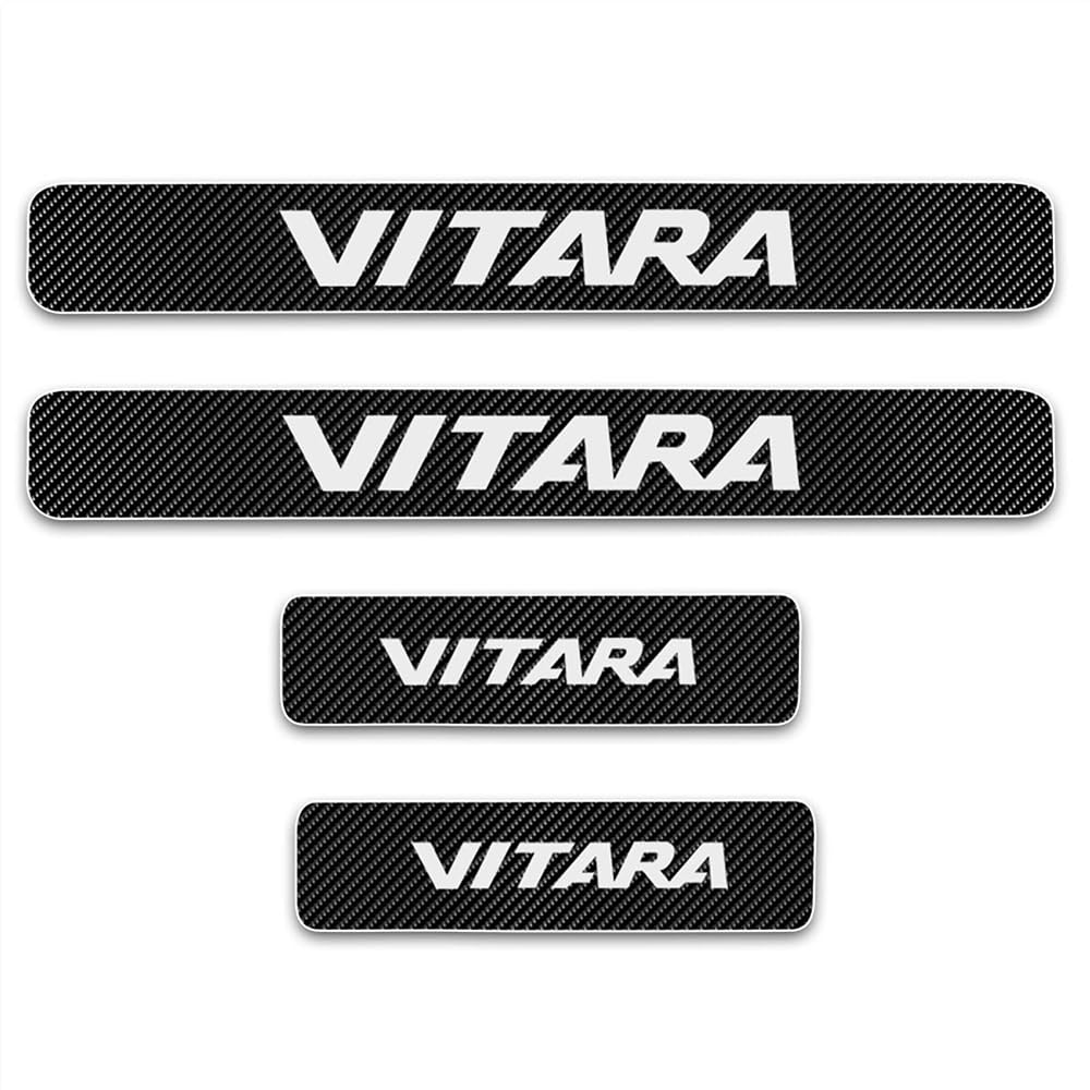 Sdyayfge C 4Pcs Kick Plates Ar Door Sill Protector,For Suzuki Vitara