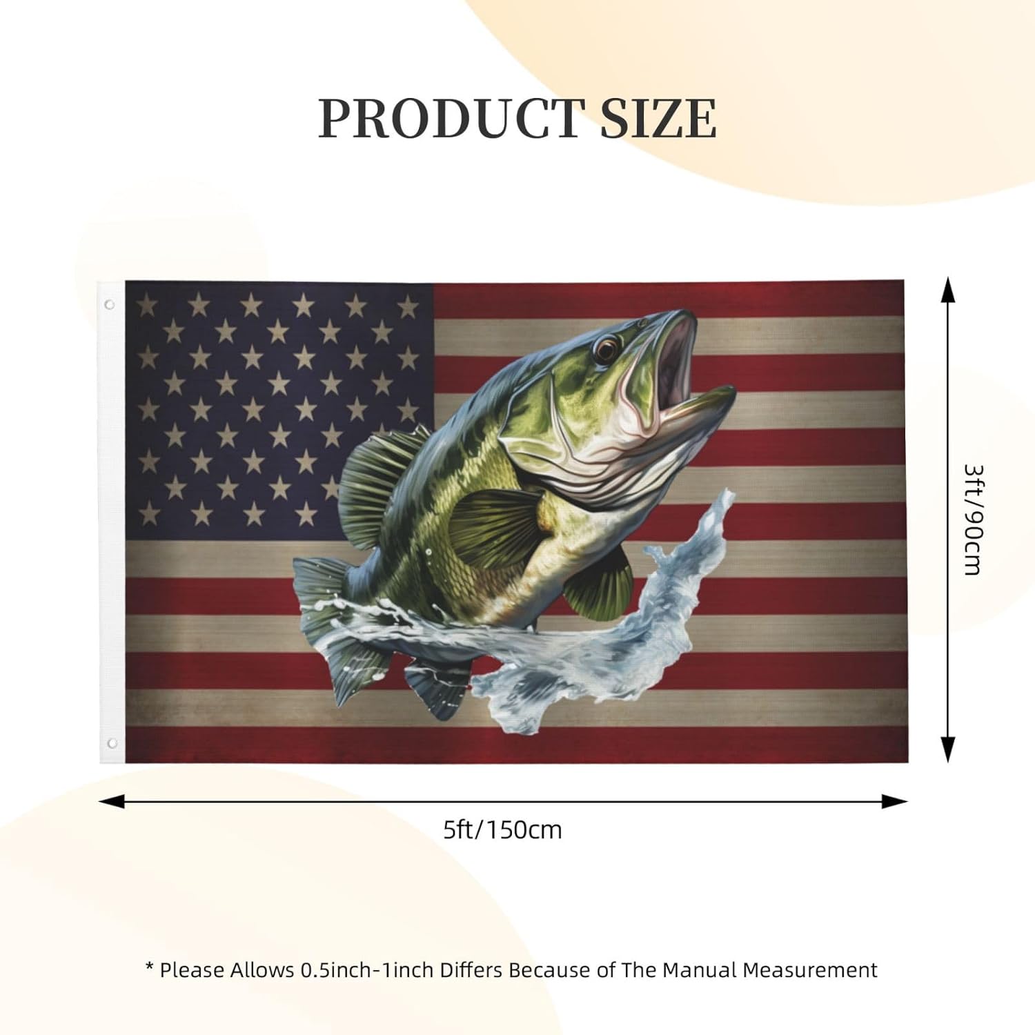 Bass Fish 1 Celebrate Every Moment with Our Versatile Double-Sided 3x5FT Flag