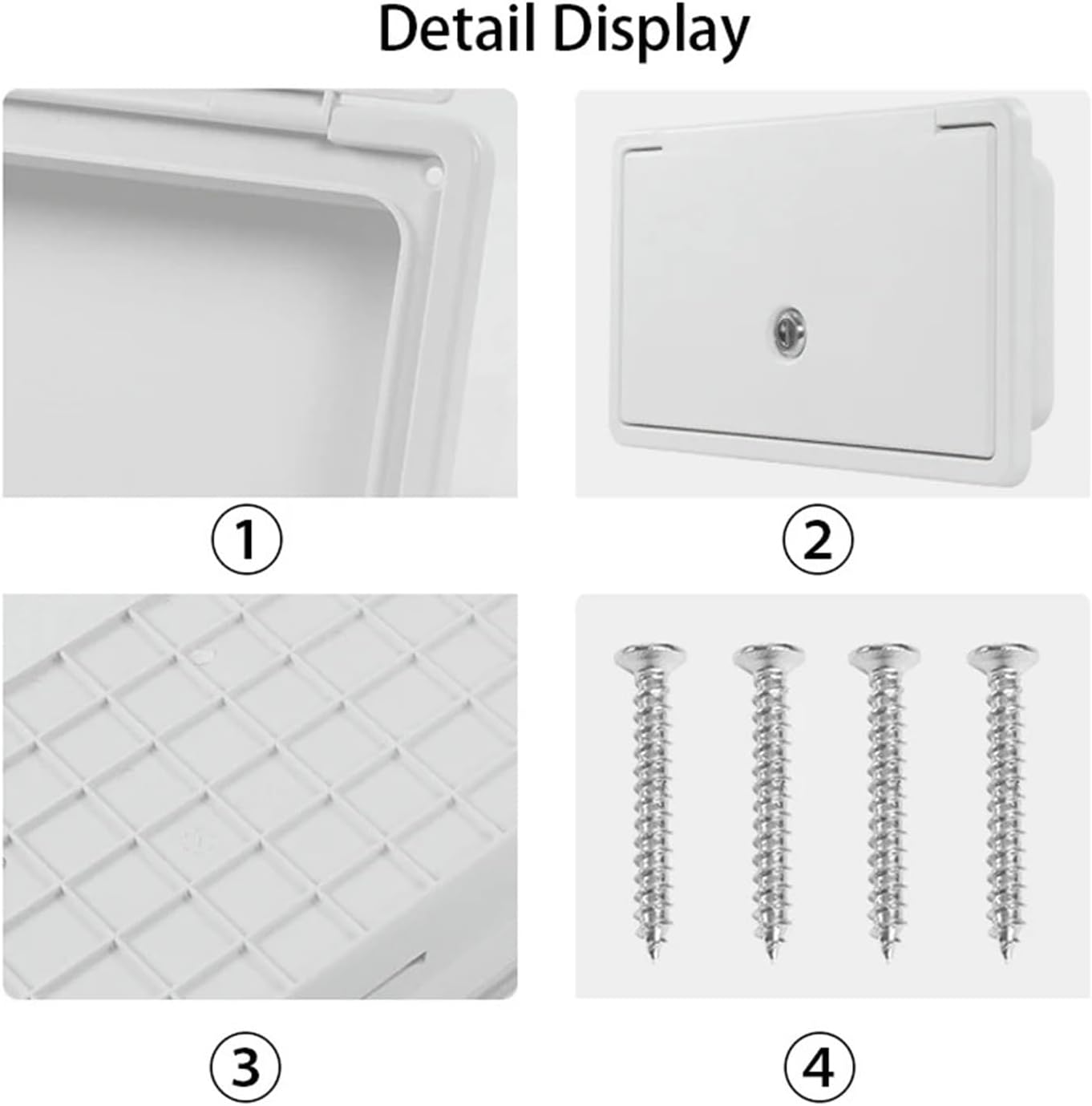 Hatch with Storage Box and White Waterproof RV Caravan Hatchdoor for Outdoor Motorhome Marine Boats Accessories