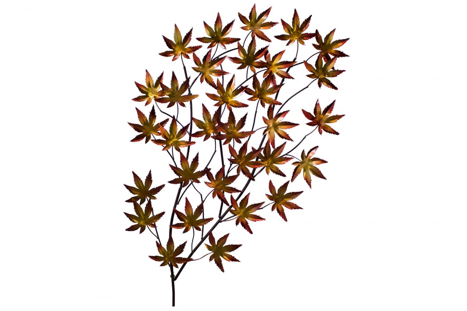 Kunstloft Escultura de Pared en Metal 'Burning Leaves' 113x74x5cm Hecha a Mano