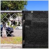 ColourTree 4' x 5' Black Shade Cloth with Grommets - 90% Sunblock, Durable Mesh Fabric Tarp for Dog Kennel Cover, Fence Privacy Screen, Greenhouse, Chicken Coop, Pet Playpen (We Make Custom Size)