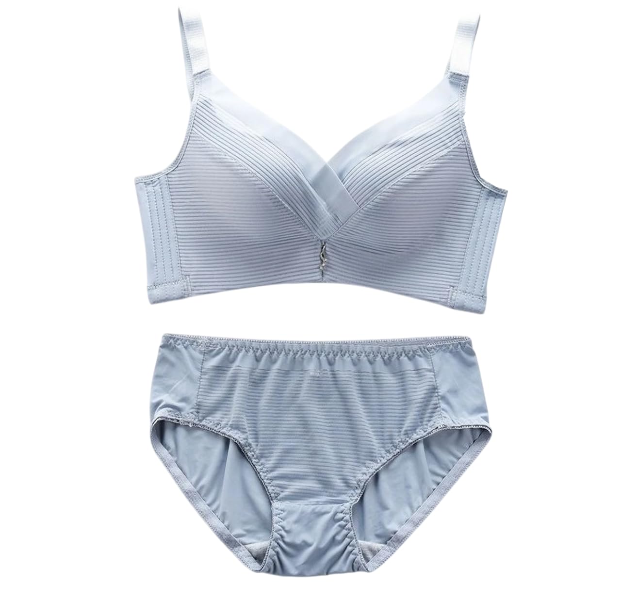 fixfolk Women's Cotton Blend, Lycra Blend Self Design Padded Bra and Panty Set | Comfortable Innerwear for Women (Pack of 1)-picture-10