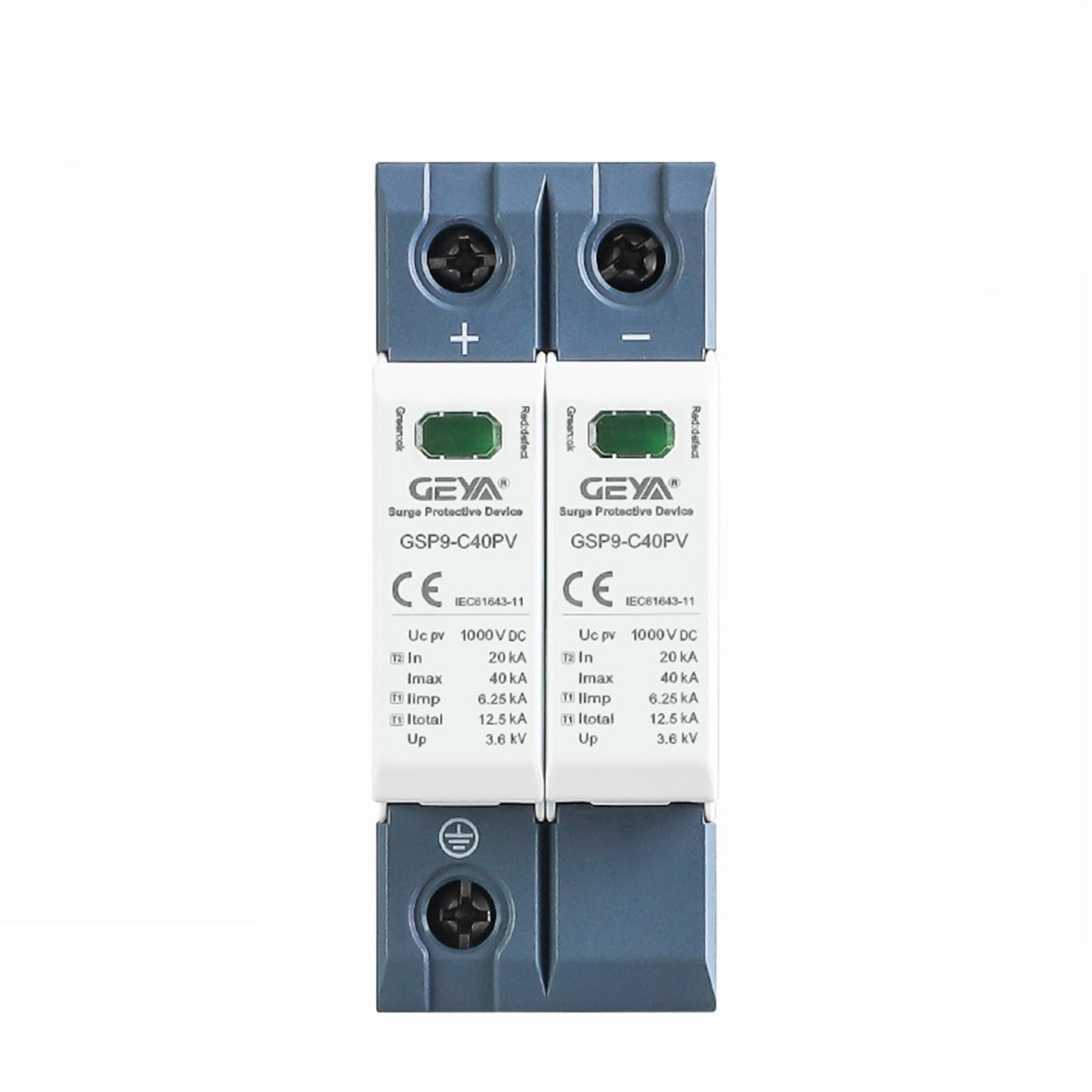 Parasurtenseur DC 1000V GSP9 2P pour protection photovoltaïque domestique