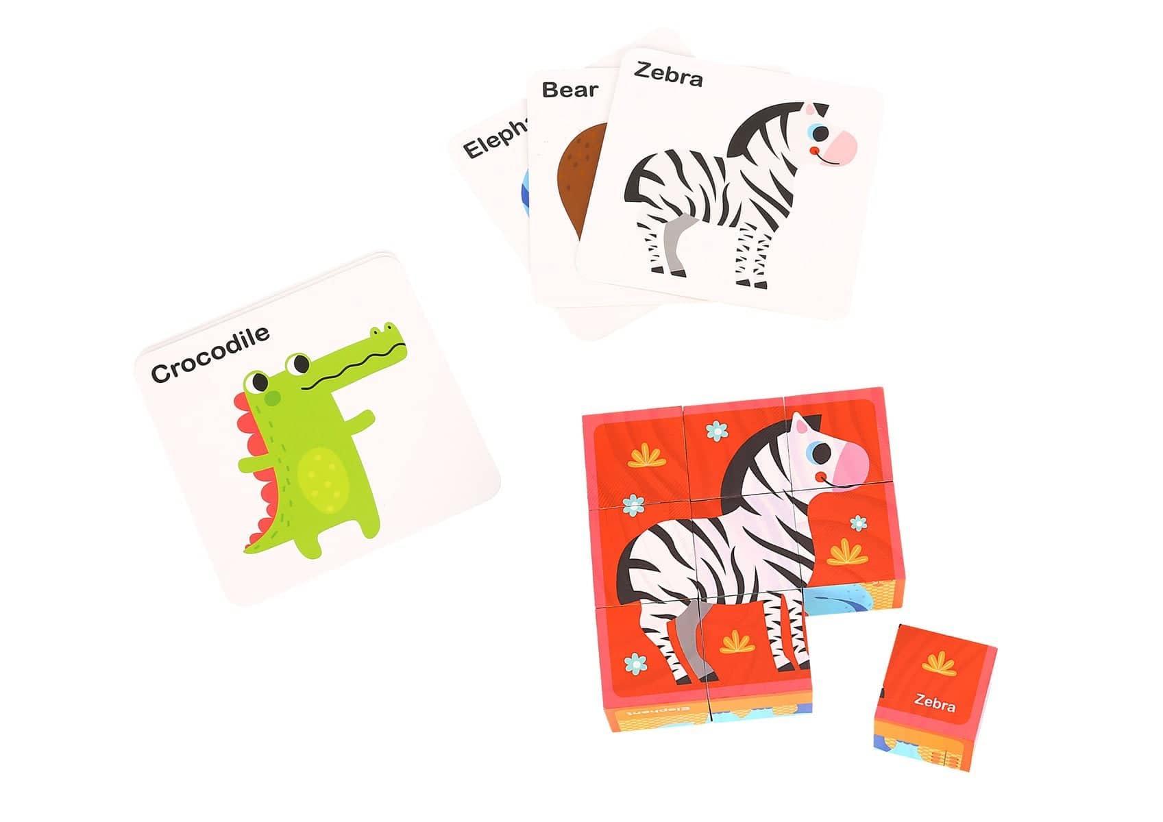 Andreu Toys- Animal Block emboîtables et Puzzles, 921 TL690, Multicolore