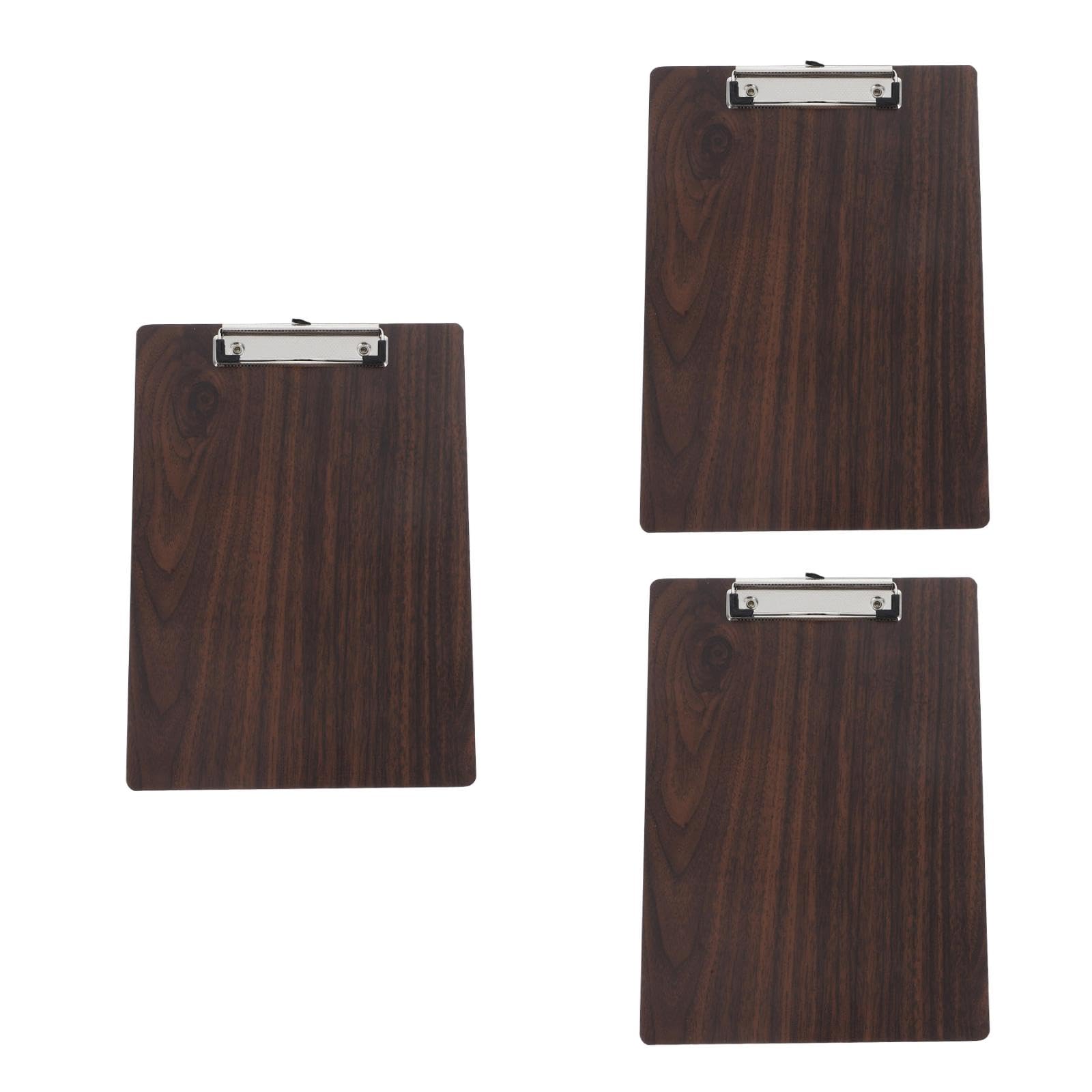 Tofficu Portapapeles A3 De 3 Piezas: Madera Con Clip Diseño De Veta De Nogal 22 5 X 31 5 Cm (Tamaño A4 Vertical -4004) Para Artistas Estudiantes Y Uso En Oficinas.