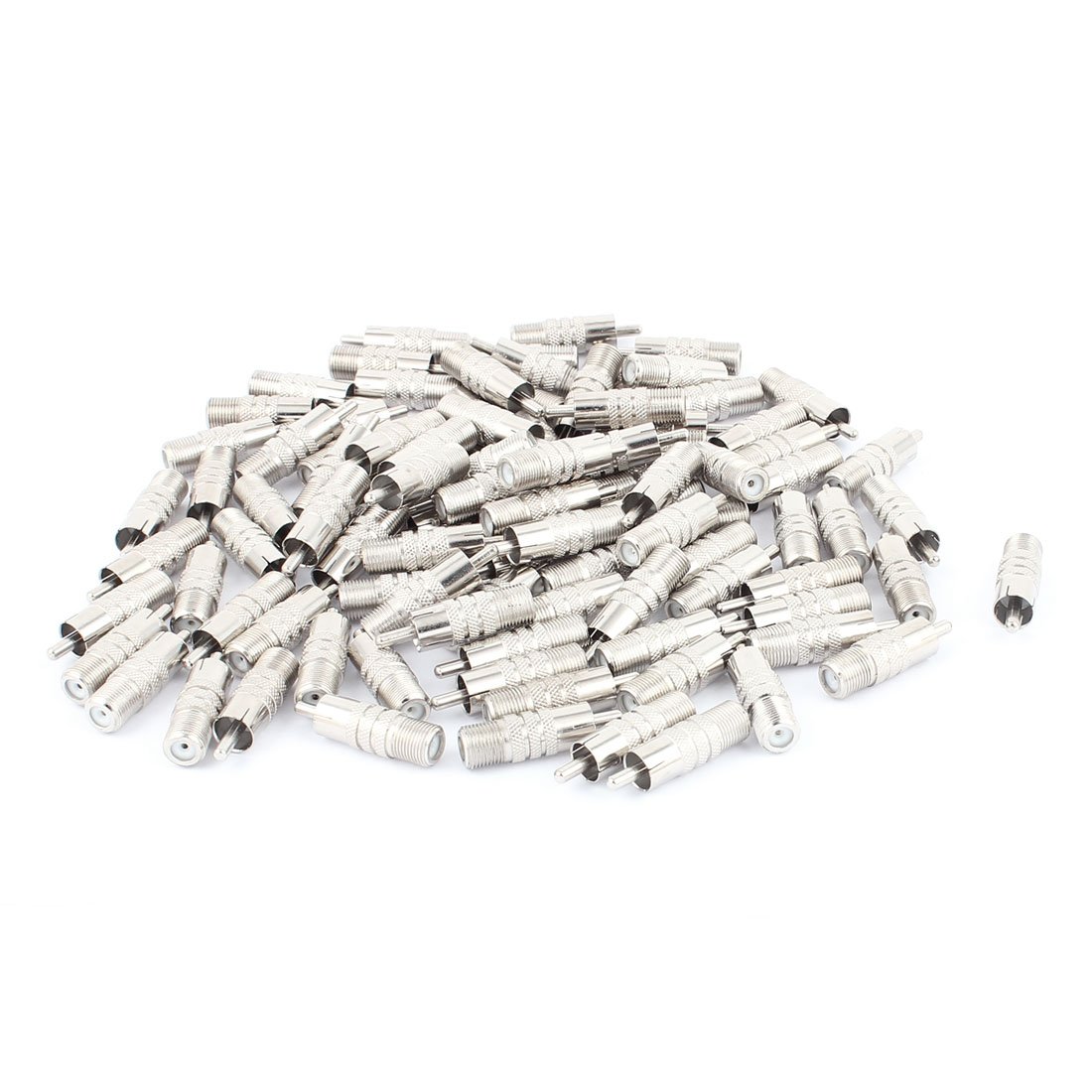 Aexit 100 Pcs F-Type Femelle à RCA Mâle RF Adaptateur Connecteur Coax Jack Ton Argent (c1586690b36f5b1d3ca268435b974e17)
