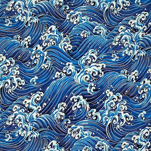 Aufodara 15 Bandes Tissus Coton Style Japonais Bronzant