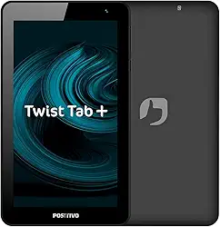 Tablet Positivo Twist Tab+ 2GB RAM 64GB, Tela 7' LCD Android 11 Go Bateria 3100mAh - Preto