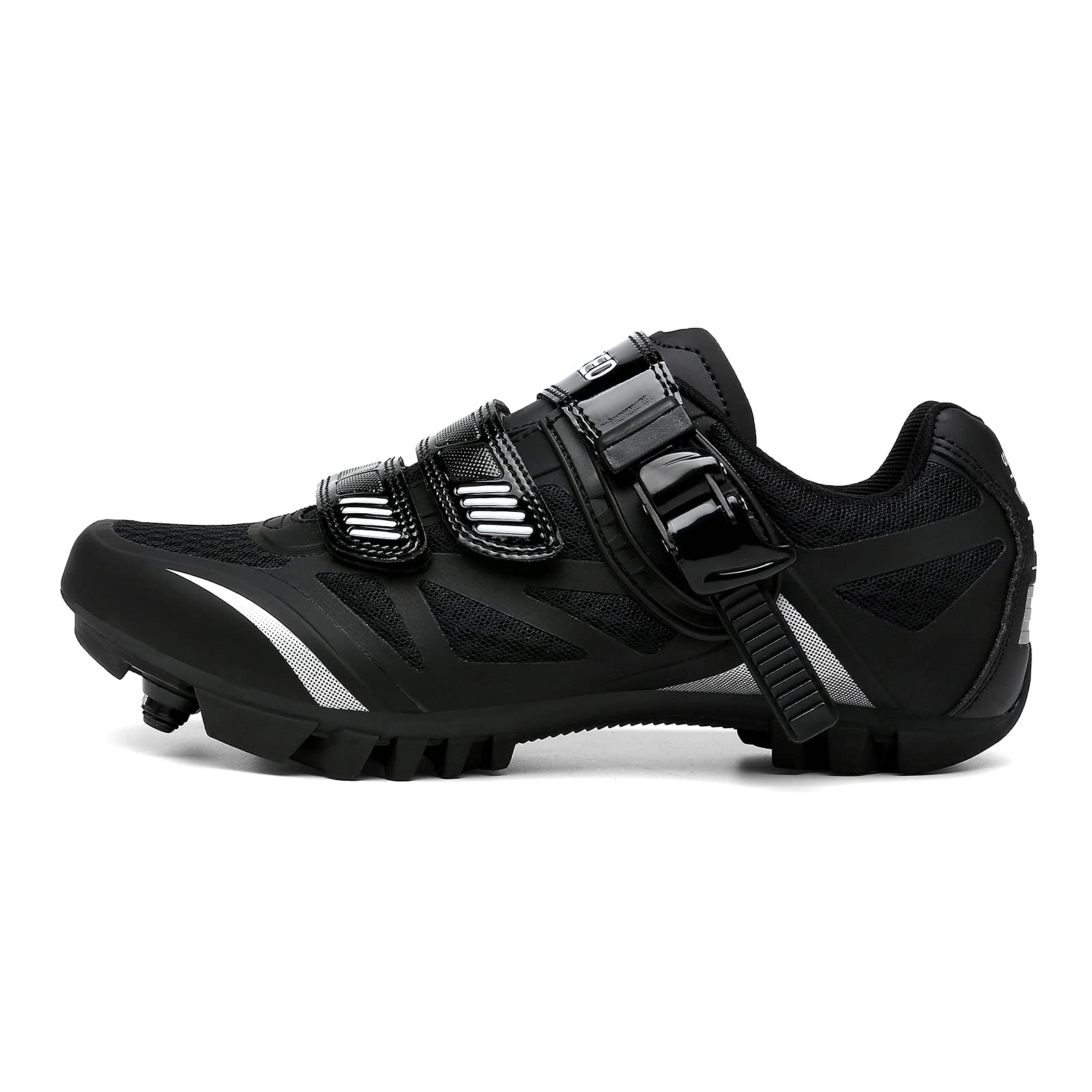 Buty Rowerowe MTB, Buty Rowerowe Wewnętrzne z Klamrą Grzechotkową do Jazdy na Rowerze Kompatybilne z Klamkami SPD