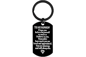 To My Nephew Keychain Inspirational Gift for Nephew from Aunt/Uncle