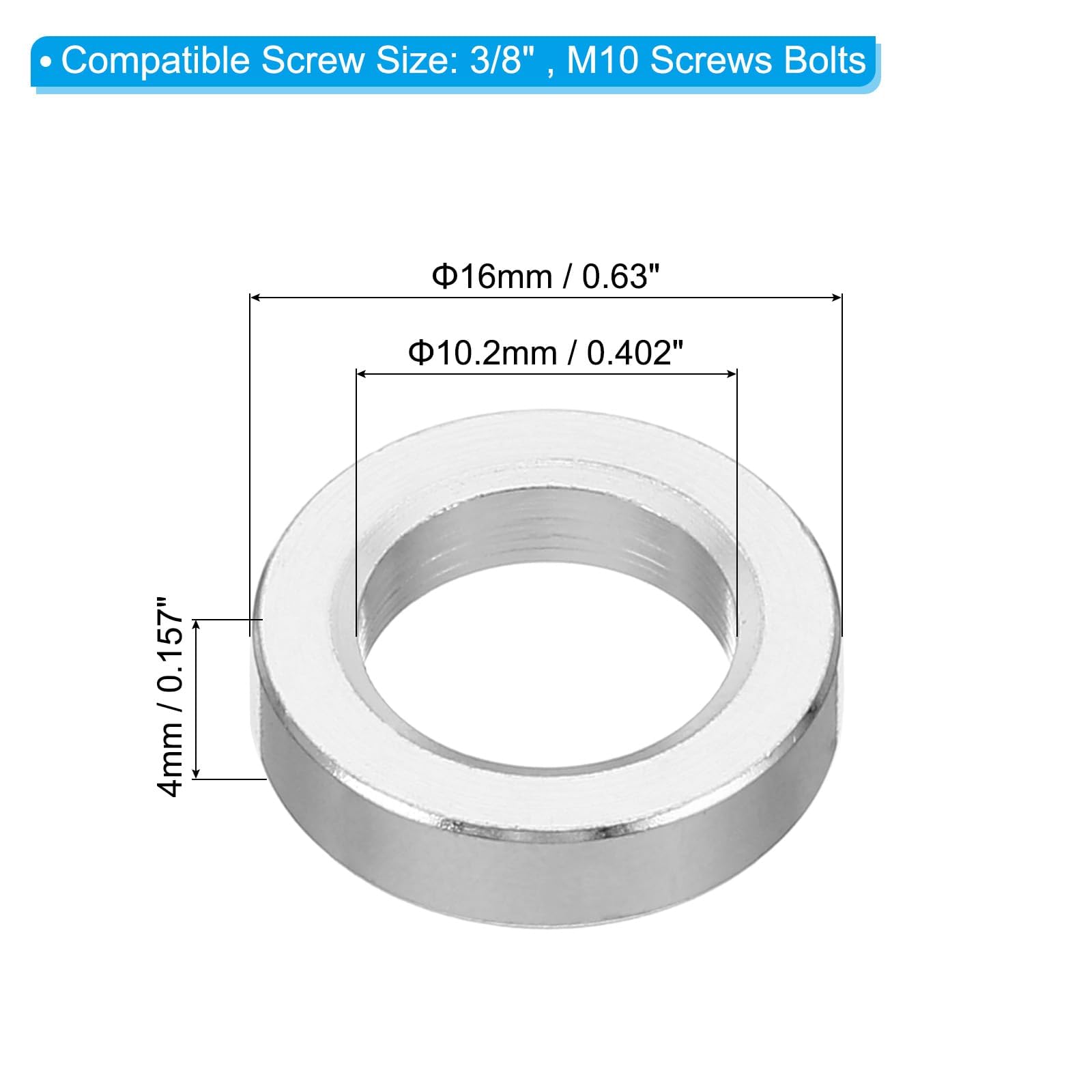 TA-VIGOR 5Pcs M10 Aluminum Spacer - Image 2