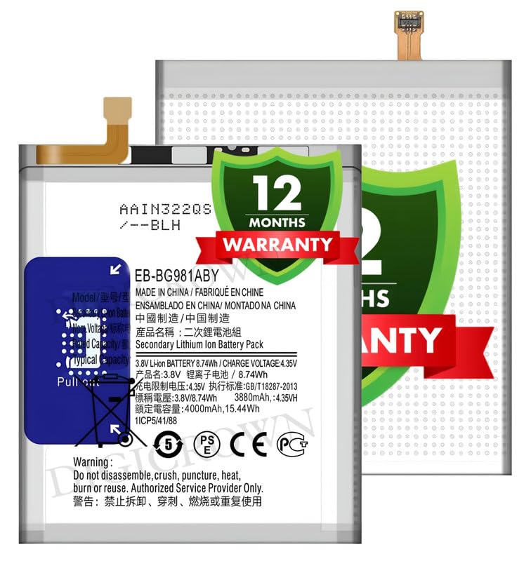 Image of Original EB-BG981ABA Battery Compatible for Samsung Galaxy S20 5G - (4000mAh) - 1 Year Warranty DF7