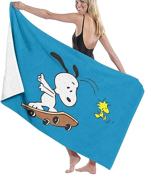 Amazon Snoopy スヌーピー 2 バスタオル 大判 ビーチタオル スイムタオル マイクロファイバー スポーツタオル 子供 旅行用タオル 吸水 速乾 通気 柔らか肌触り 家庭用 お風呂 海水浴 かわいい 便利 男女兼用 人気 おしゃれ 80 130cm 写真集 応援グカーテン バスタオル