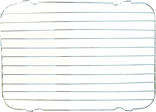 GOLDY Cooling Tray Heavy Duty Rectangular Cookie Rack Roasting Grilling Cooking and Drying Chrome Metal Wire Cake Cupcake Holder Biscuits Organizer Bakeware Home Kitchen Essentials 12 X 8 Inch (1 Pc)
