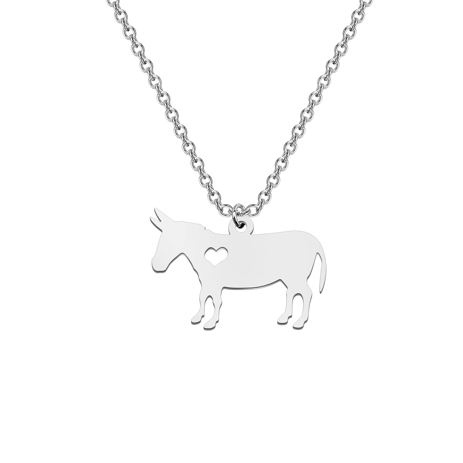 POTIY Donkey Gifts Donkey Pendants Necklace for Donkey Lovers Animal Lovers