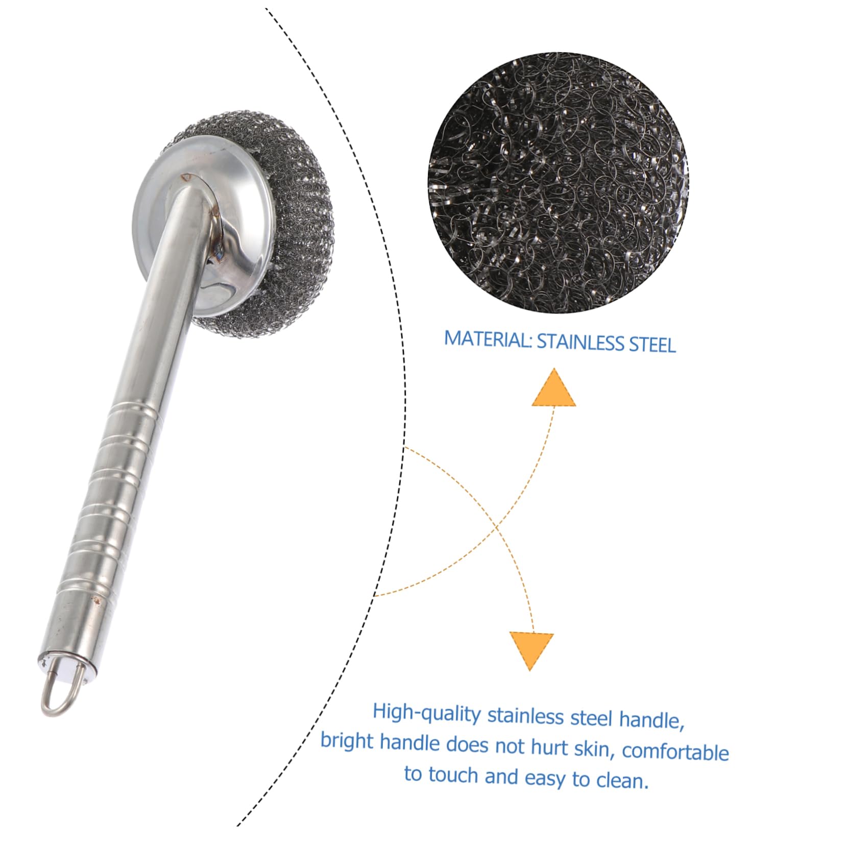 3 Piezas Cepillo de Bolas de Acero Limpieza de Bolas de Alambre Equipo Kitchen Cleaner Dish Brush Esponja Limpieza Limpiador de brochas Limpiador de Platos Cepillo de Cocina Silver Genérico