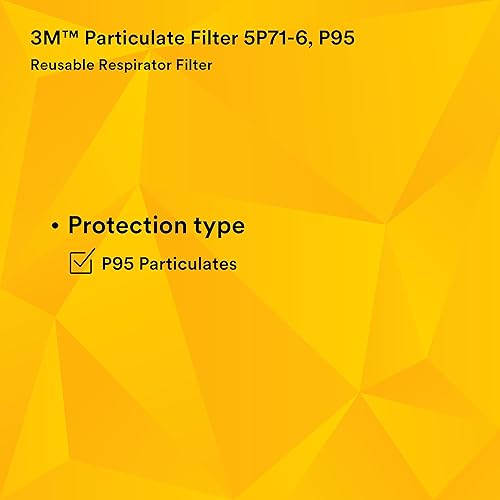 Miniatura 9 de 3M Filtro respirador de repuesto 5P71-6, paquete de 6, P95, debe utilizarse con respiradores 3M 5000 o cartuchos 3M serie 6000