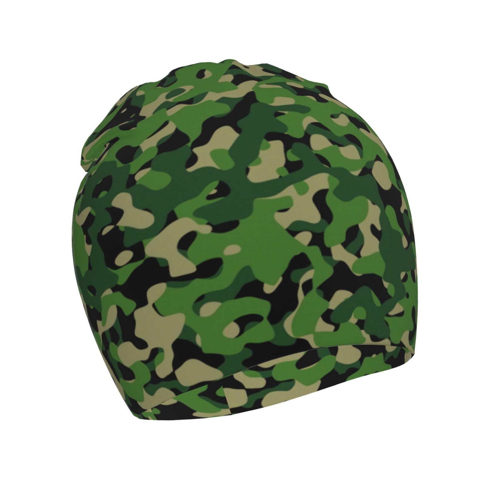 Rqzwdq Fashion Camo Pattern Kids Beanie Hats Warm Knit Beanie Cap Skull Caps Gifts Decor for Boys Girls