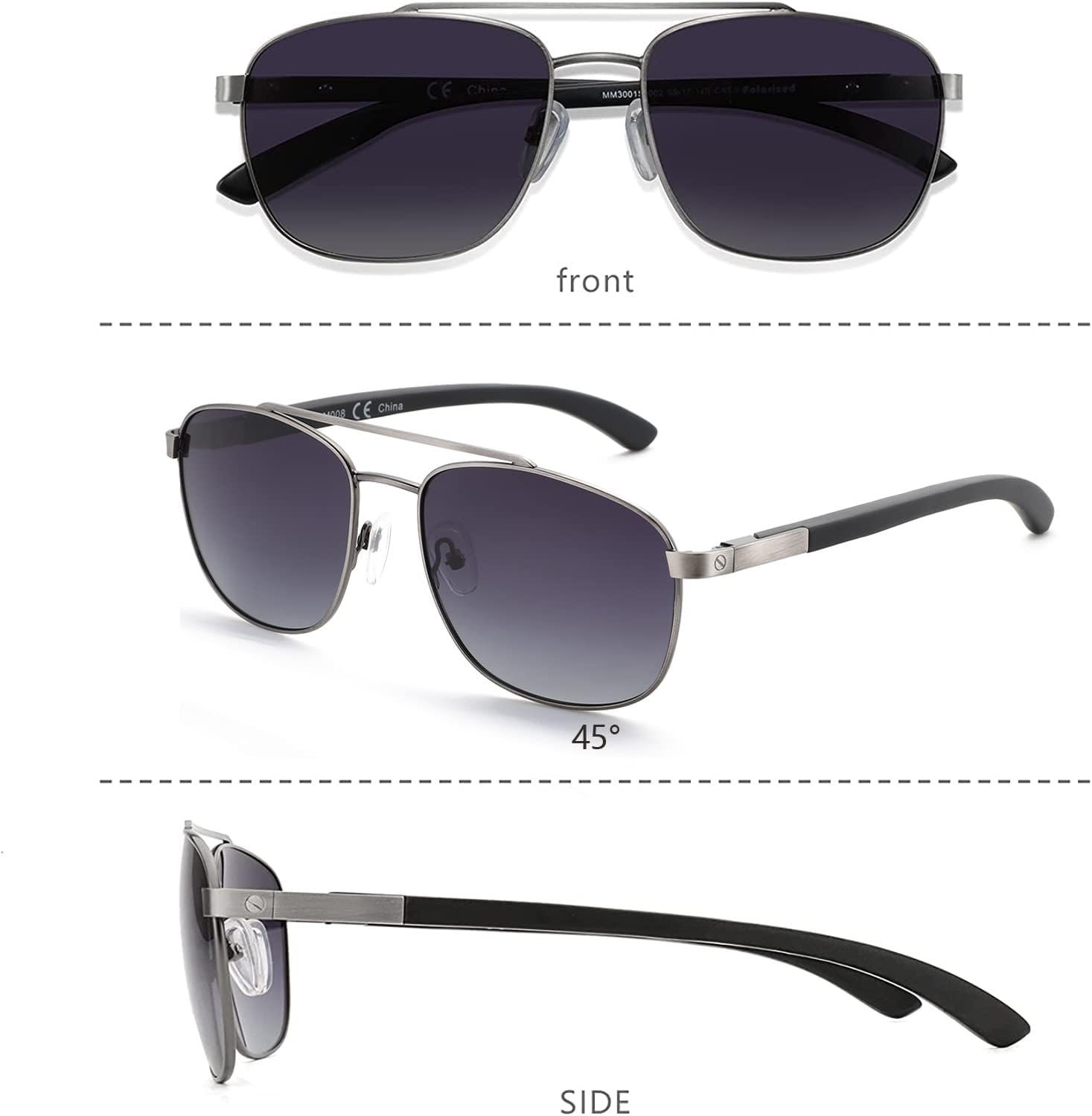 ZENOTTIC Aviator Wood Polarized Sunglasses for Men 100% UV Protection Fishing Driving Golf - Image 3