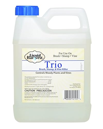 Liquid Harvest Cepillo concentrado (comparable a las marcas líderes de Triclopyr), formulado para controlar más de 70 tipos de cepillo, enredaderas,