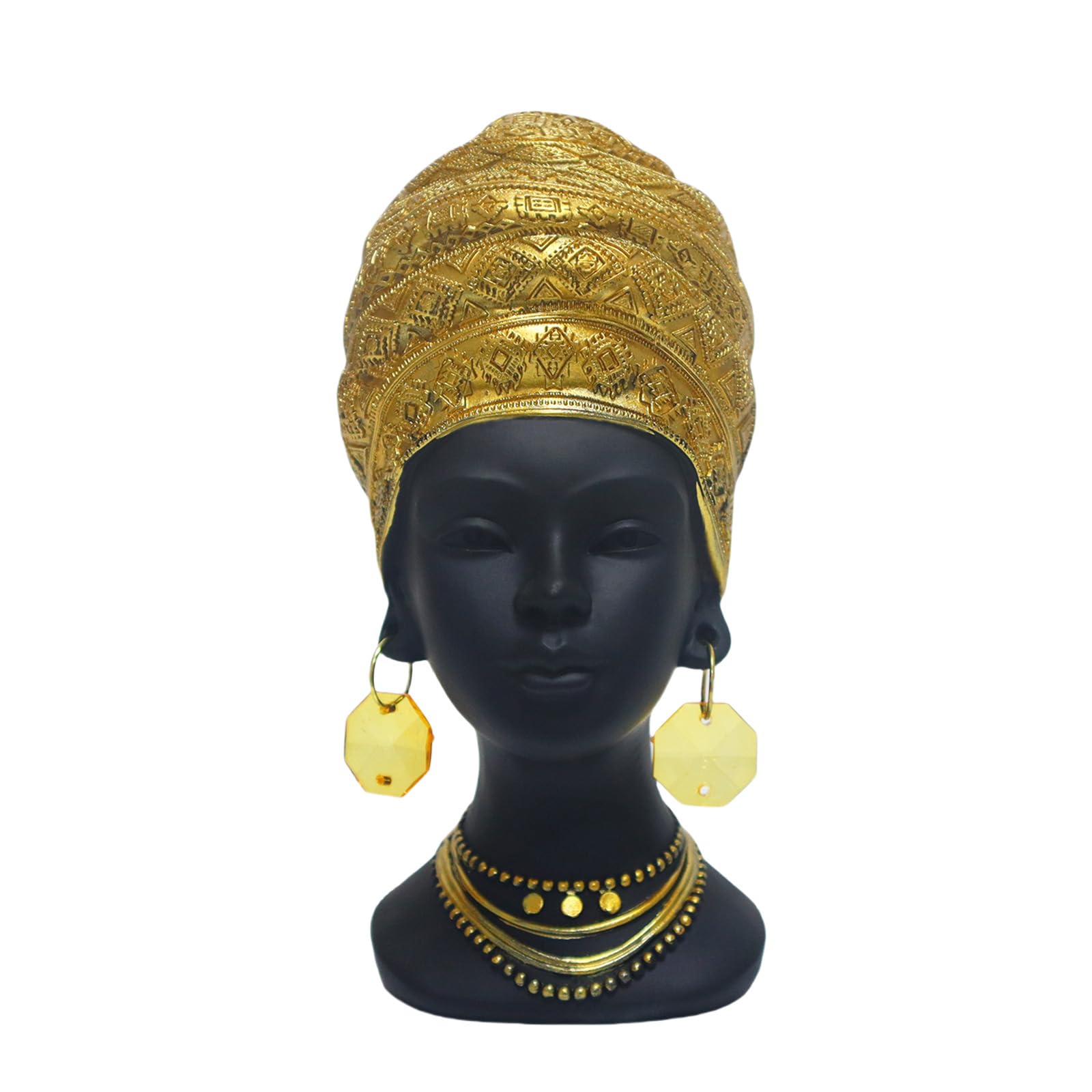 african women statues for home decor, vintage black lady art bust figurines, aesthetic shelf and table ornaments, decor accents and gifts for women