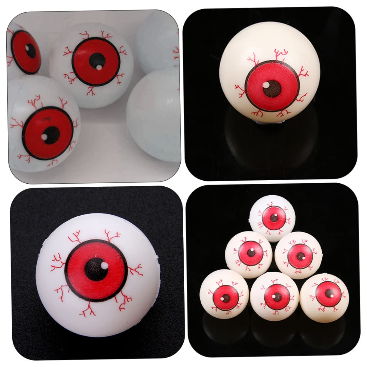 Lot De 30 Faux Yeux En Plastique Halloween - Diamètre 2,5 Cm - Accessoires Décoratifs Effrayants Pour Fêtes Et Farces