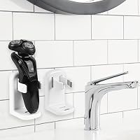 Linkidea Öntapadós Villanyborotva Tartó - Fúrás Nélküli Fürdőszobai Fali Tároló Philips Norelco 2400 és 7000 Sorozathoz, Fehér 6