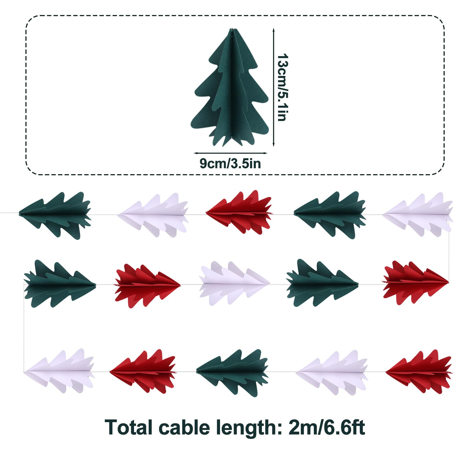 3 Pcs Woodland Tree Garland Ornaments - Image 2