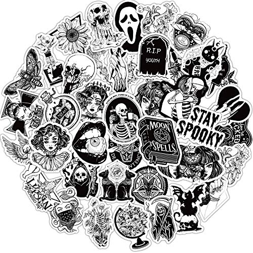 Gothic Stickers for Skateboard 50 PCS Vinyl Removable Stickers for Laptop Water Bottle Phone Case, Waterproof Punk Stickers Cool Stickers for Boys Girls Teens
