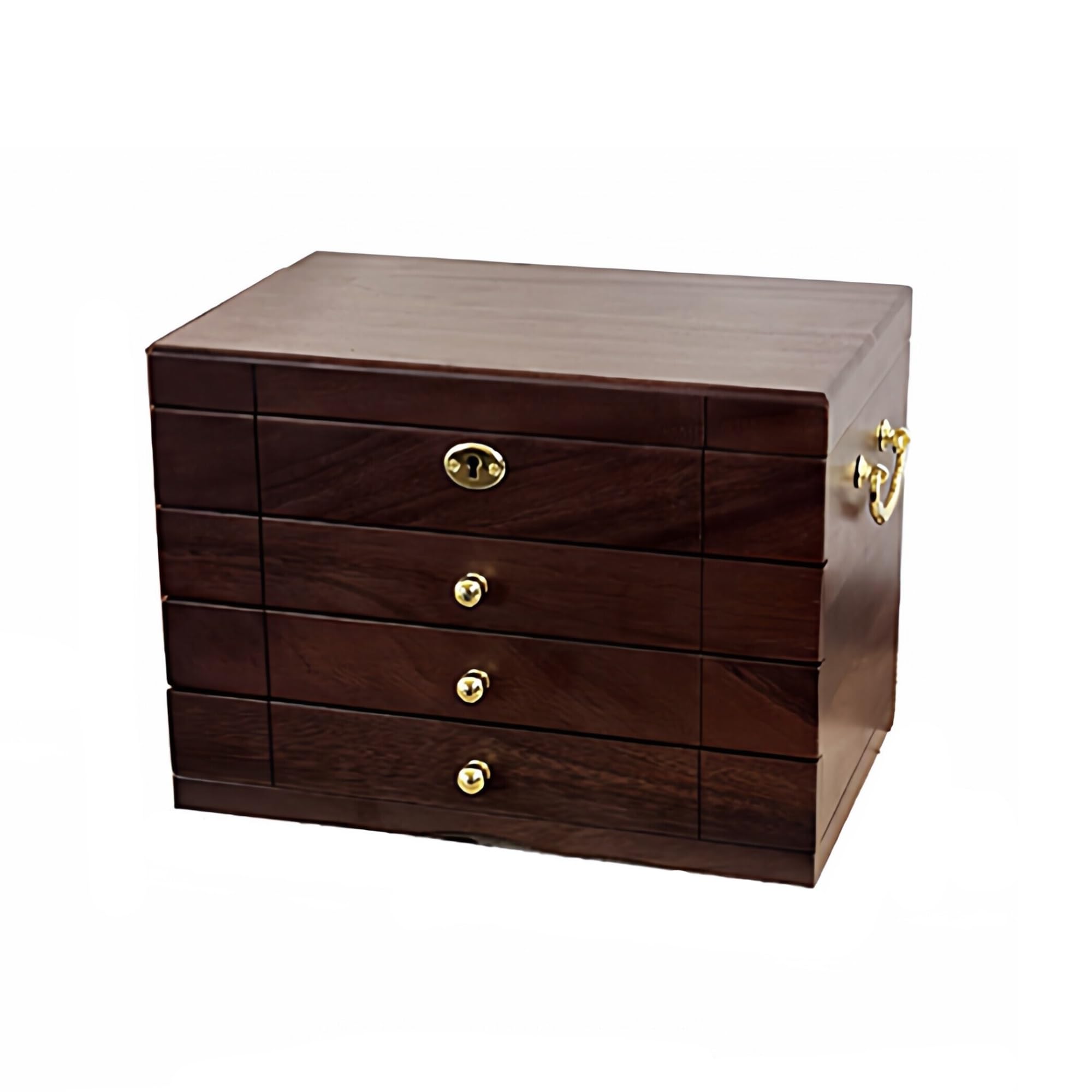 CLQYXRMVC Jewelery Box Walnut Jewelry Box With Lock Multi-Tier Storage For Necklaces And Accessories Jewellry Organizer Case
