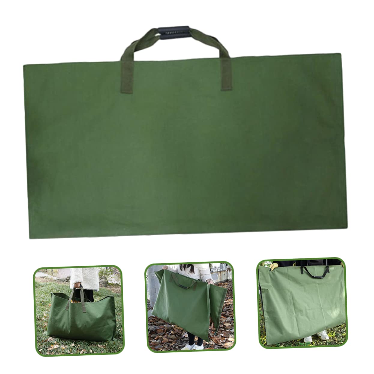 Sacco Per Rifiuti Da Giardino in Tela Sacco Per Raccolta Delle Foglie Con Manici Grande e Giardino Per Contenere Foglie Cadute e Altri Materiali