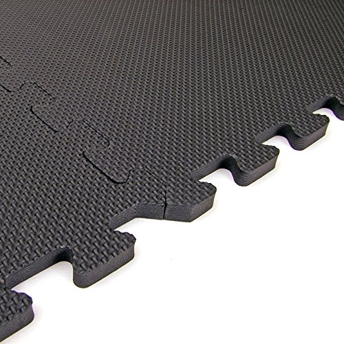 66fit Interlocking Mats x 4pcs - Home Gym Garage Floor Yoga Fitness Exercise, Karate, Workout, Judo, Black - Image 6