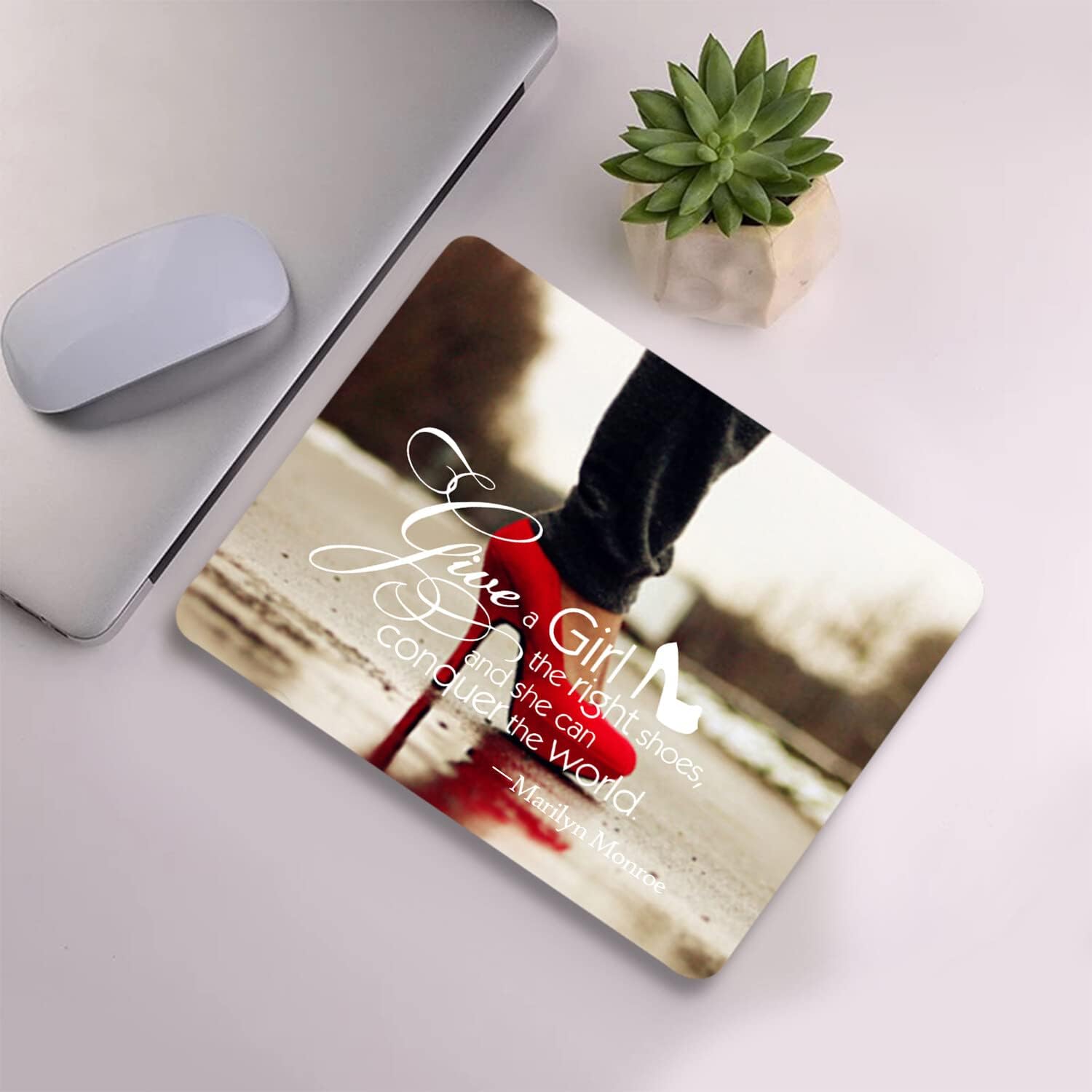 Mousepad, High-Heeled Shoes Fashion Oblong Mouse Pad Mat with Rubber Gift Idea Non Slip Gaming MousePads image 4