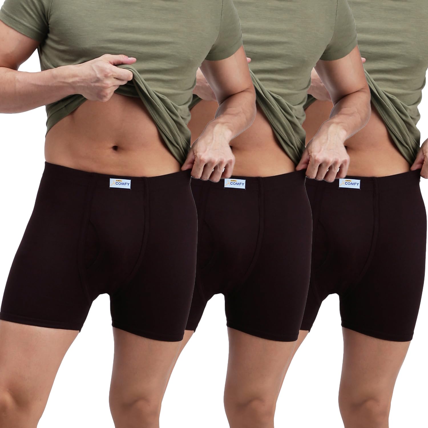 amul comfy Men Cotton Solid Trunk Pack of 3-picture-48