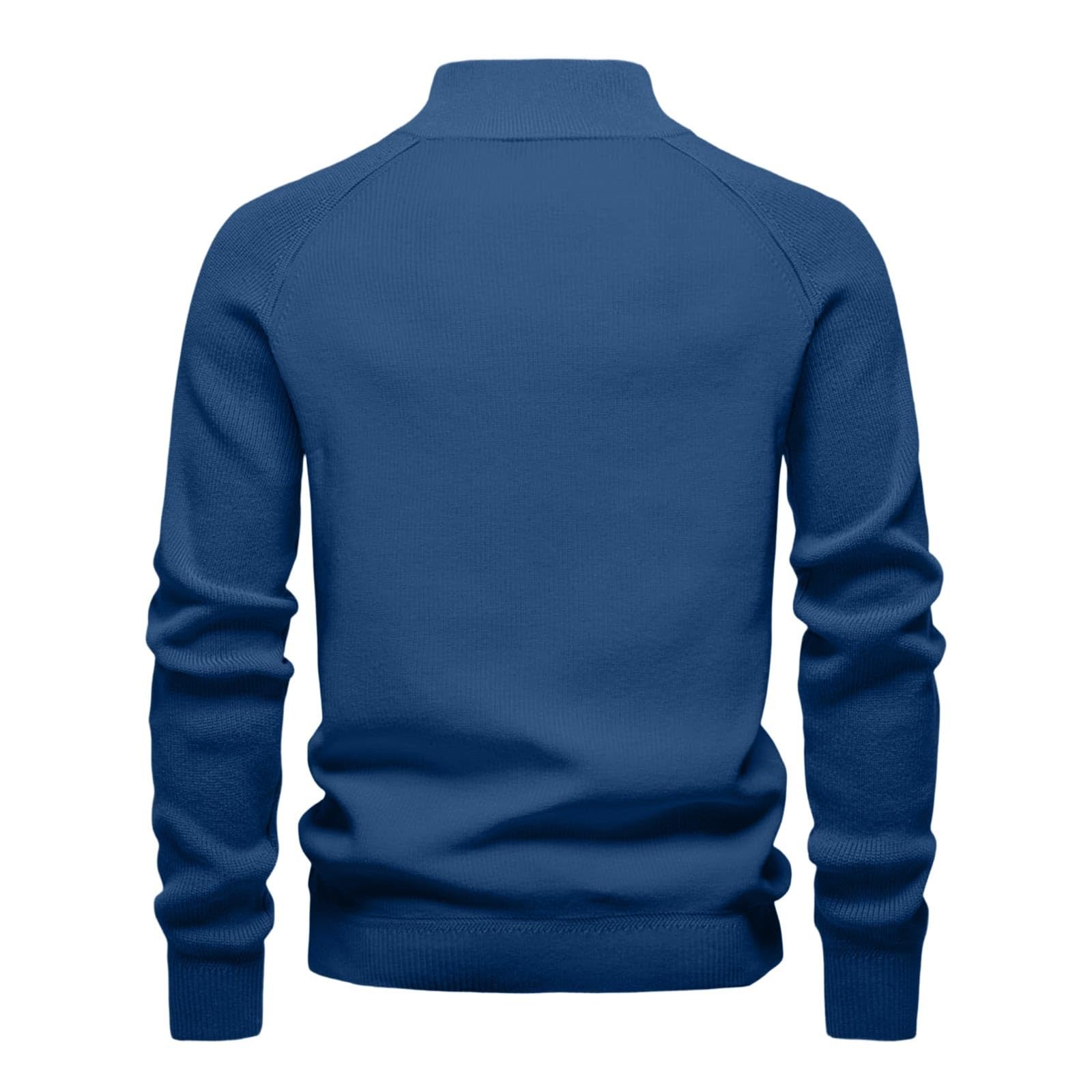 Sweat Col Camionneur Homme Manches Longues Coupe Ajustée Confortable