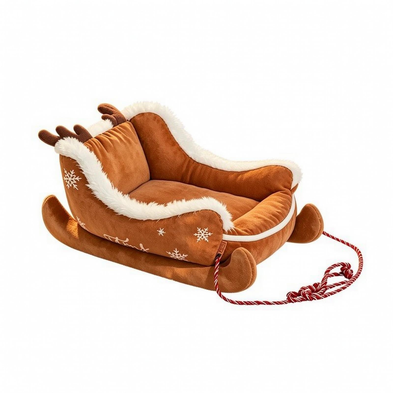 Milageto Cuccia con Bordi Rialzati Natalizio, Marrone, S