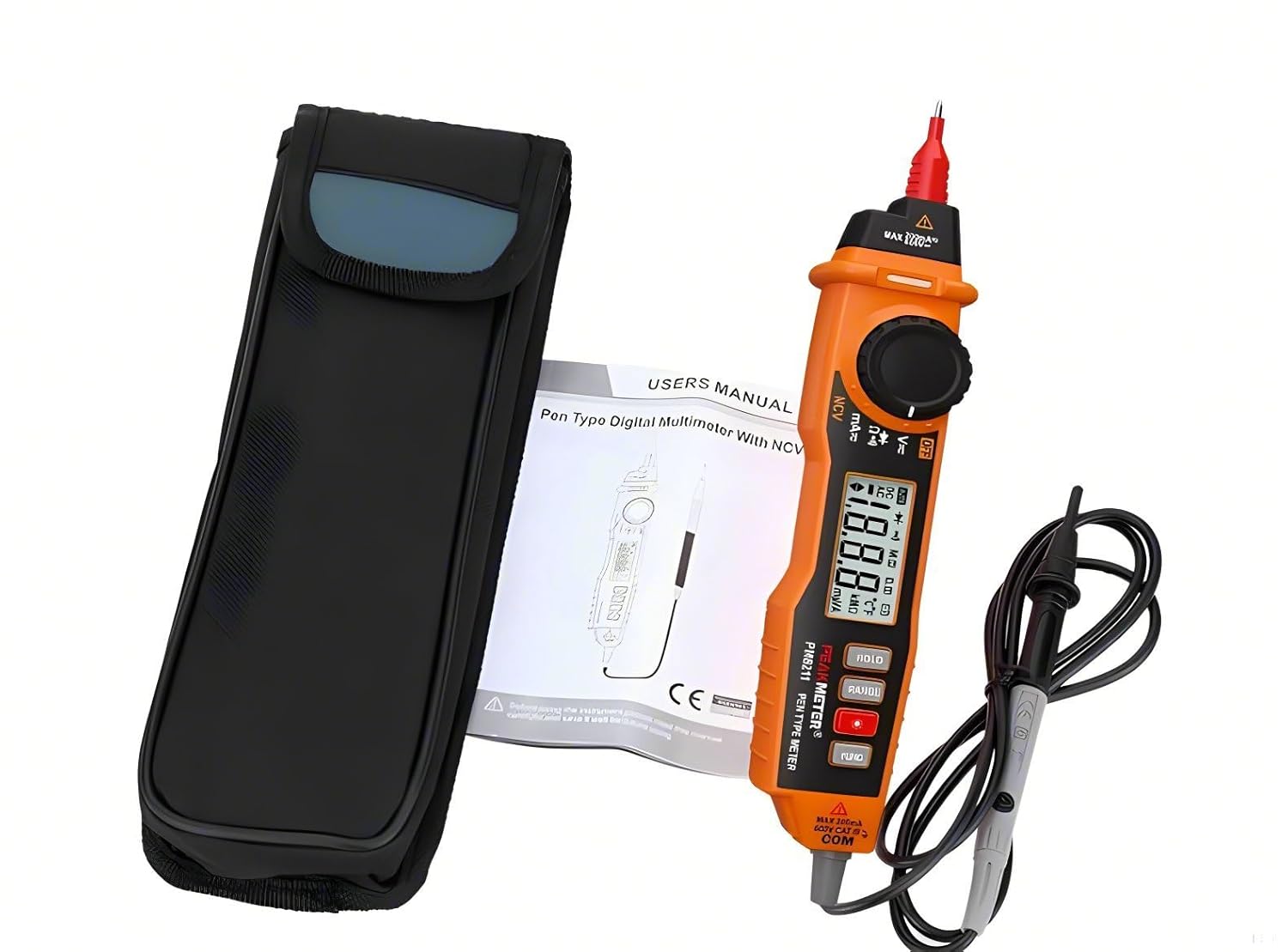 PM8211 Pen Type Digital Multimeter with Probe ACV DCV Electric Handheld Tester Multimeter Resistance NCV Continuity