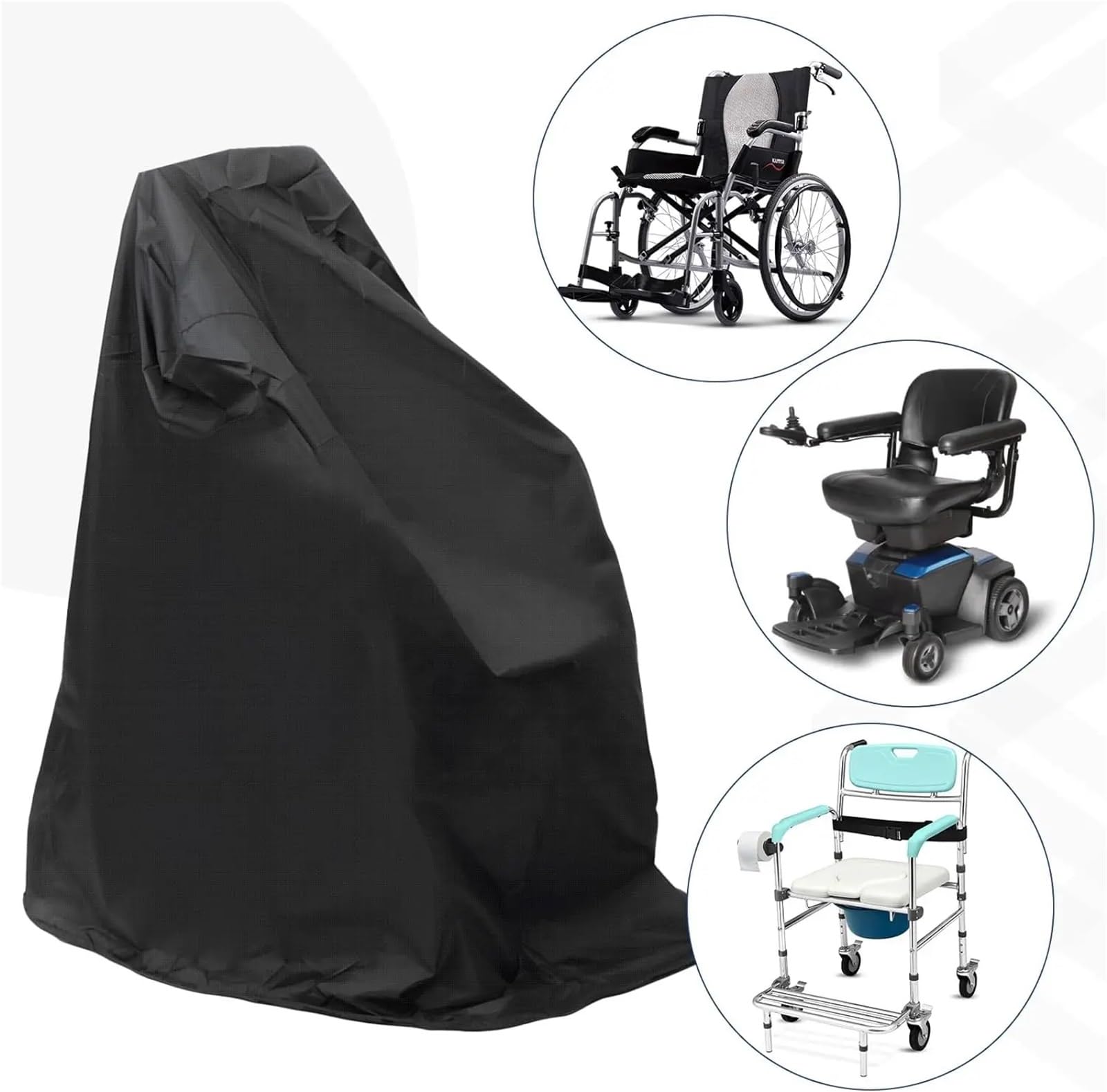 Funda para silla de ruedas y scooter, protector al aire libre contra el polvo, la lluvia y el sol para andador de movilidad (75 x 100 x 100 cm)
