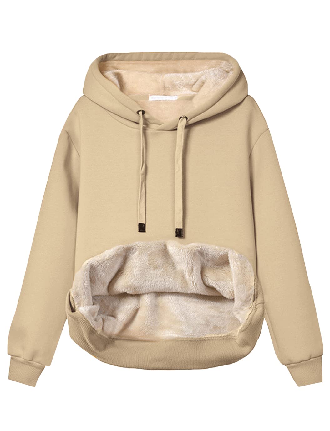Fenclushywomens Winter Hoodies Warm Fleece Sherpa Lined Pullover