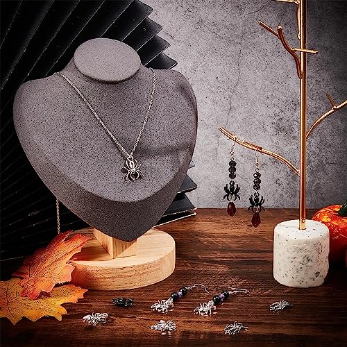 SUNNYCLUE 1 Box 60Pcs Spider Charms Gothic Style Spiders Charms Halloween Small Insect Flatback Black for jewellery Making Nail Art DIY Earrings Bracelets Necklace Supplies - Image 4