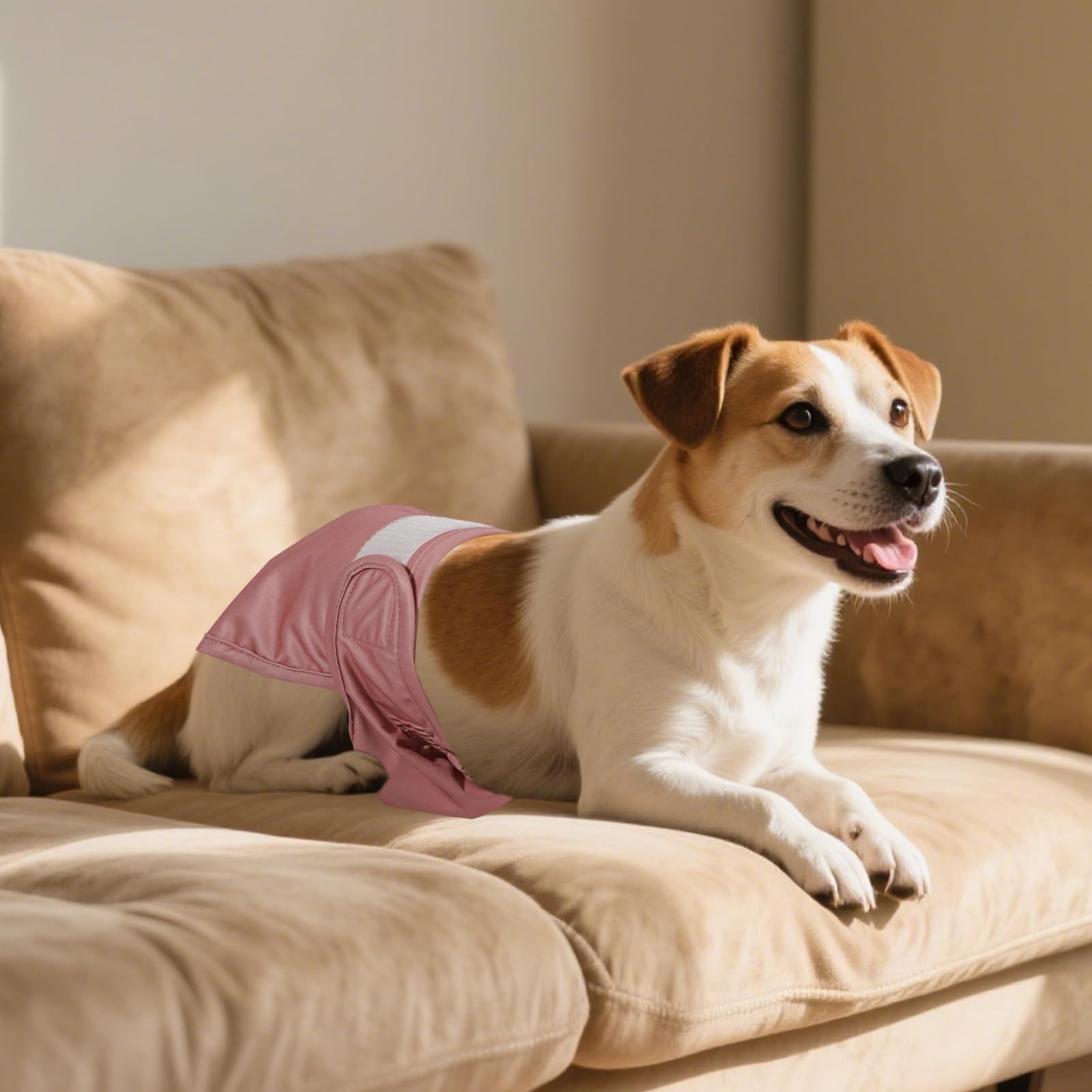 BELLA & PAL Pannolini per Cani Femmine, Pannolini Cane Lavabili, Mutandine Riutilizzabili per Cane Femmina, Alta Assorbenti e Impermeabile, Lavabili in Lavatrice, 3 PEZZI, M