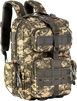 YYDS Outdoor Camping Bag Portable Military Tactical Backpack,30L Multifunctional Leisure Camping Travel Backpack,Outdoor Hiking Backpack Hiking Travel Color ACU Digital