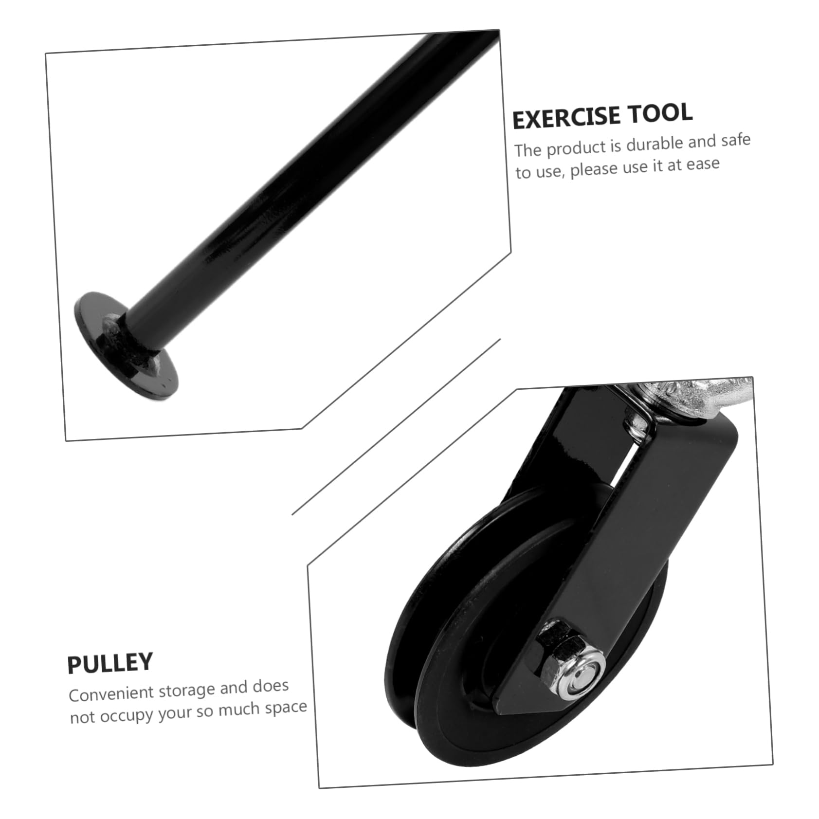 Kit de Polea de Cable para Ejercicios de Musculación, 1 Set de Metal