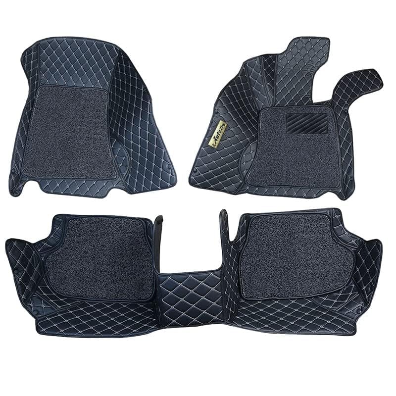 Image of 7D Car Floor Mat for Skoda Rapid | Full Black