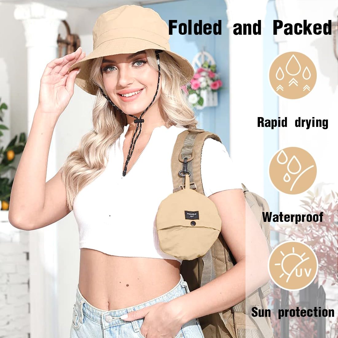 Okaywork Unisex Sonnenhut, Fischerhut, Anglerhut, V Produktbild-Vorschau 3