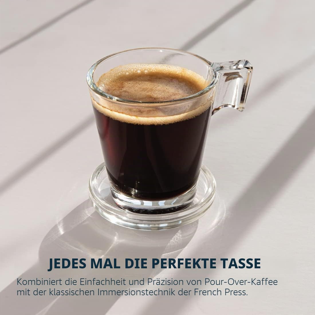 Clever Kaffeetropfer und Filter, groß, 510 ml, originelles klassisches Design, sicherer BPA-freier Kunststoff, Tropfer-Kaffeemaschine, Untersetzer und Deckel, 510 ml (transparent)
