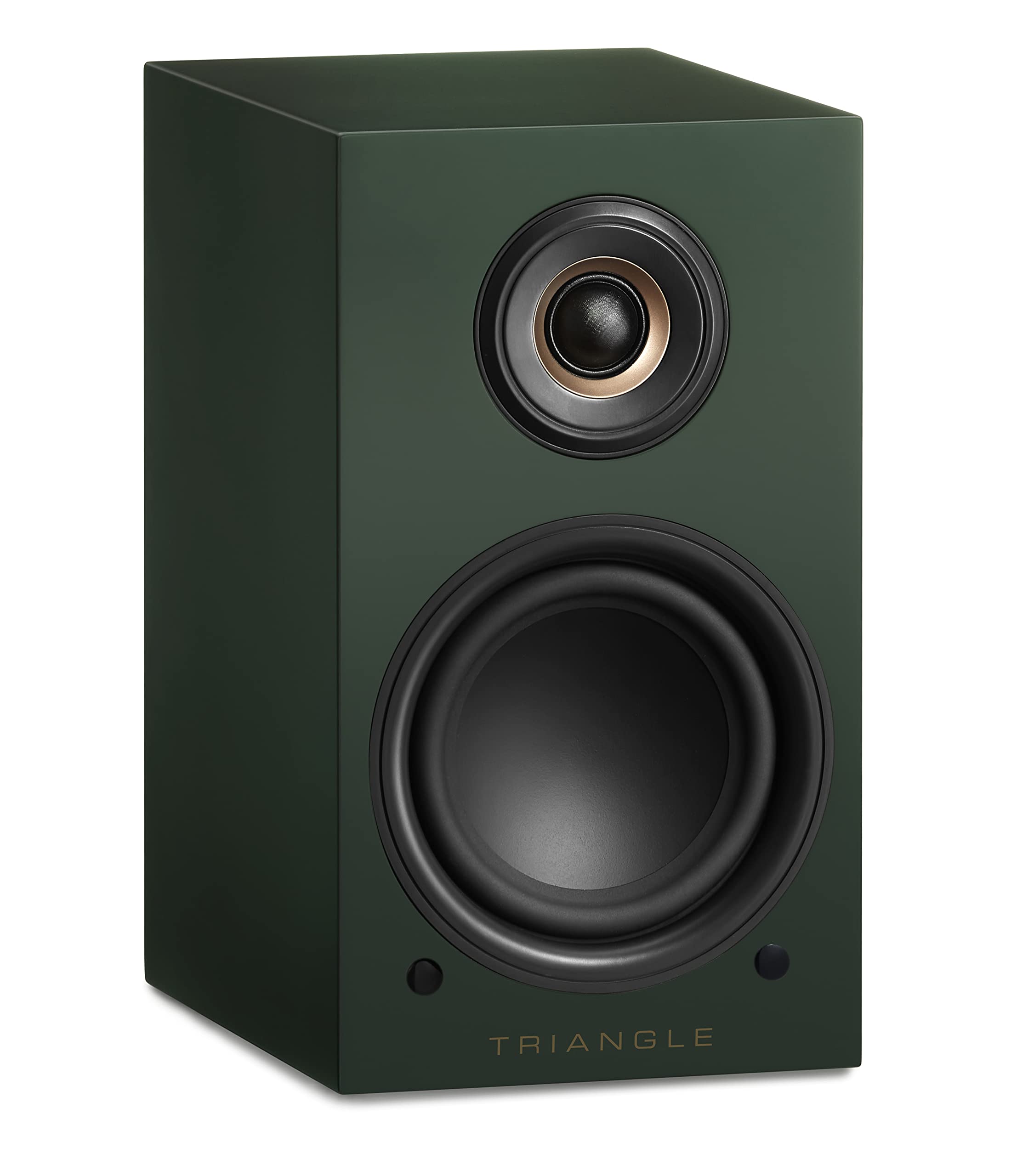 Triangle - Enceintes Actives LN01A - Enceintes Bibliothèque Bluetooth avec Amplificateur 2 x 50W - Audio HD - Entrées Phono/Platine Optique & Sortie Caisson -165 x 291 x 225 mm– Vert Anglais (Paire)