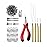 200pcs Micro Silicone Rings Hair Extensions Kit I-tip Hair Pliers Micro Pulling Hook Needle Loop Threader and Micro Silicone Links (Dark Brown)